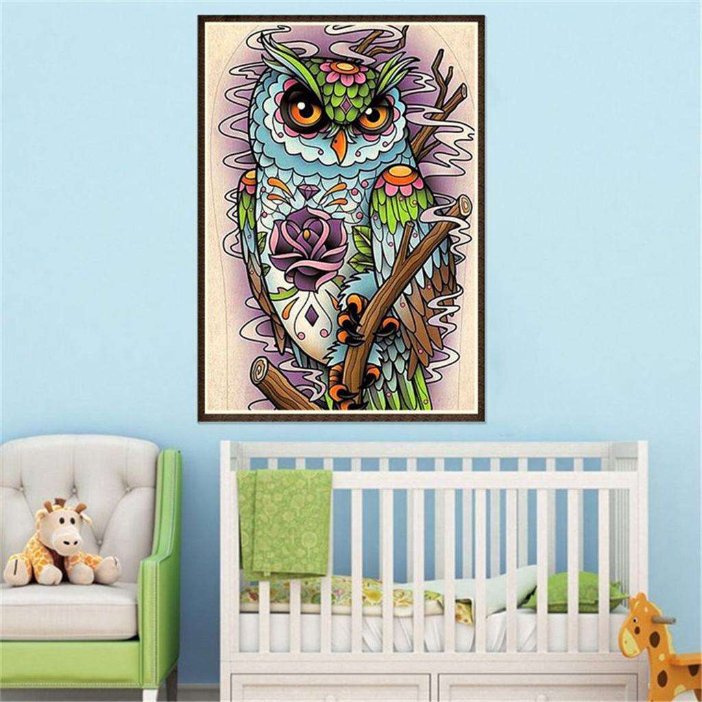 DIY 5D Diamond Painting Embroidery Cross Stitch Kit for Home Decor Owl