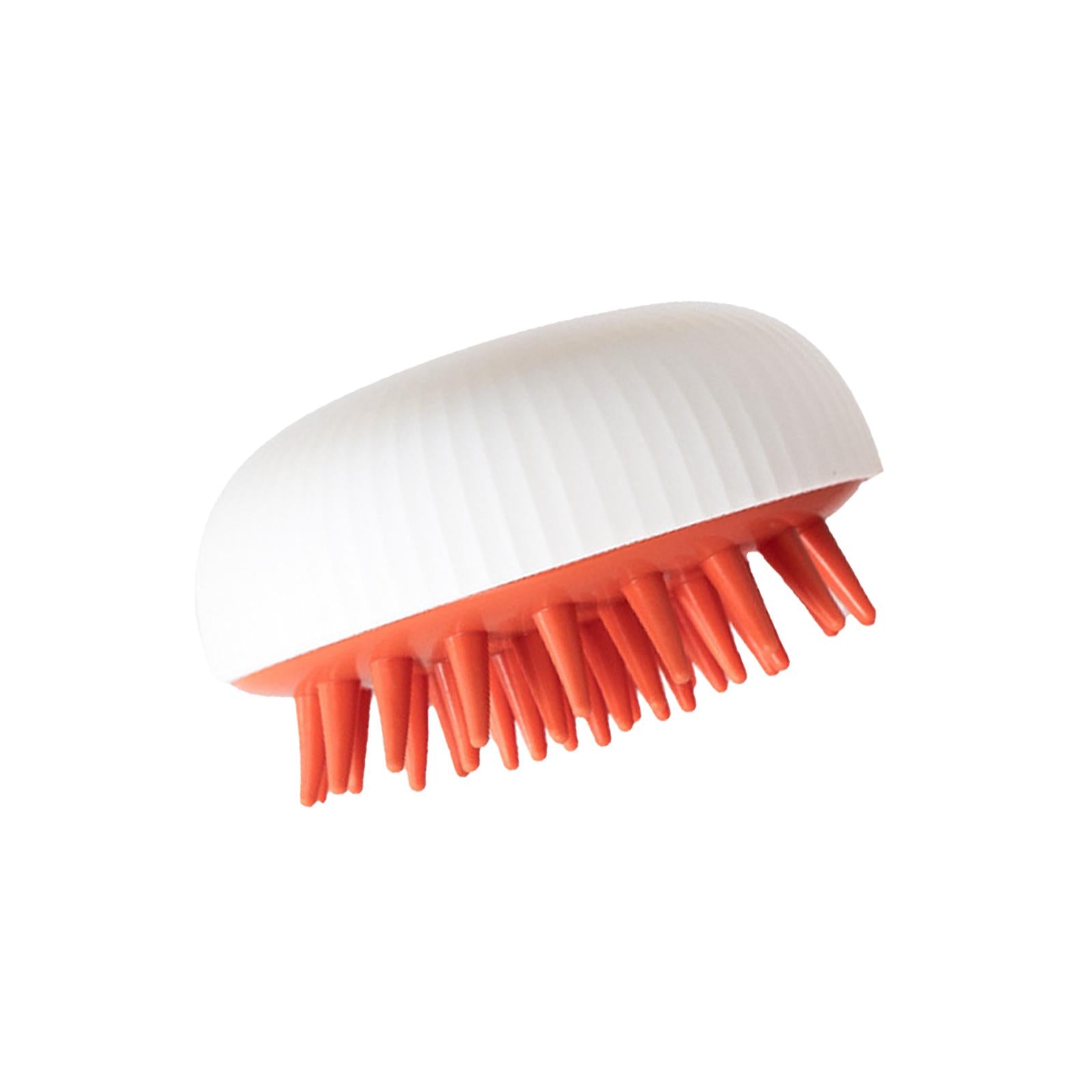 Handheld Hair Scalp Massager Shampoo Brush Wet Dry for Adults Children Dogs White
