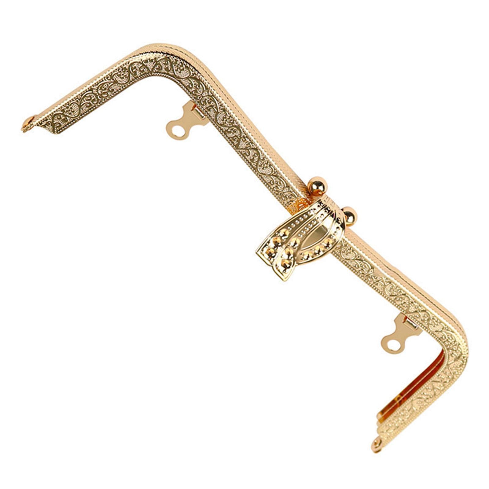 Bag Kiss Clasp Lock Coin Bag Clasp Metal Purse Frame for Wallet Purse Making Gold