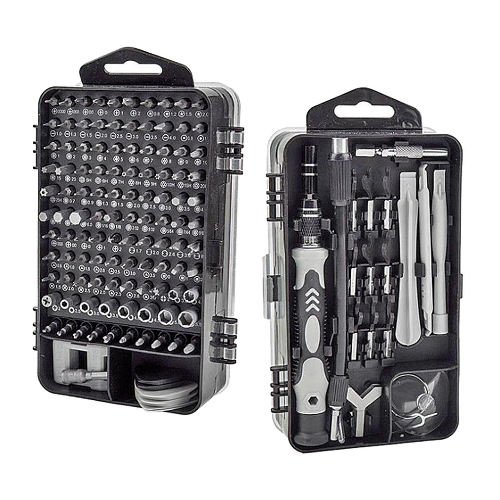 138 in 1 Screwdriver Kit Repair Tool Kits with Case for Cellphone DIY Laptop Black