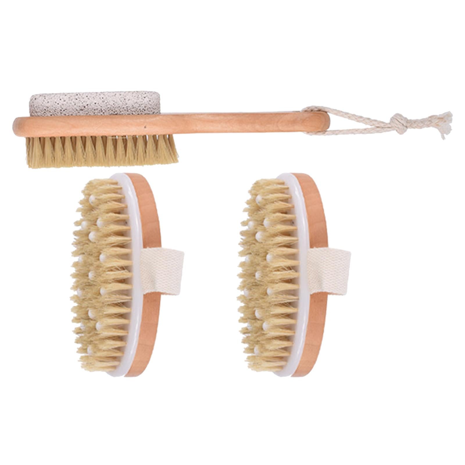 Natural Exfoliating Dry Brush Wooden Massage Body Brush Hair Brush CL246