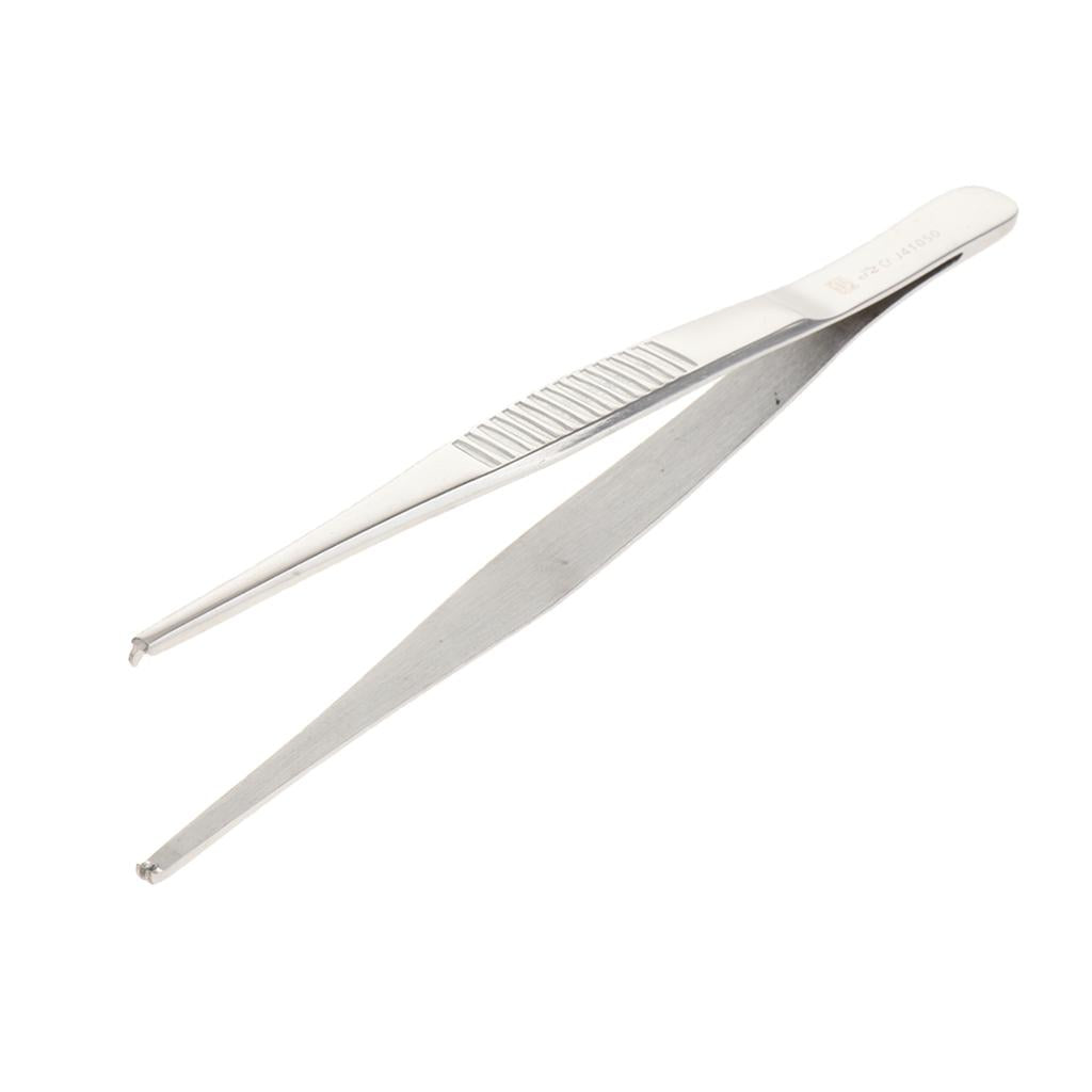Long Stainless Steel Straight Tweezers for Detailed Work 14cm Length B