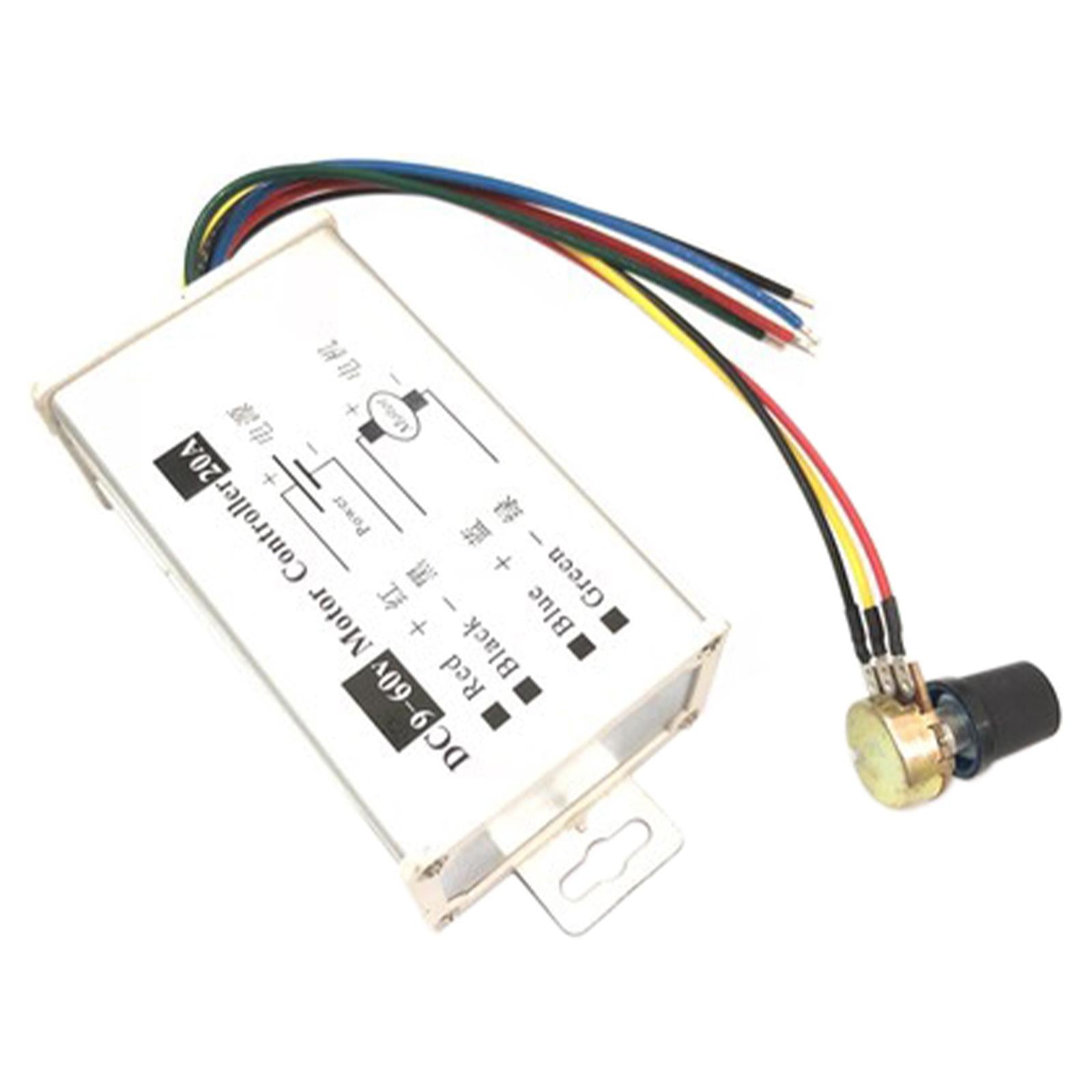 9V 12V 24V 36V 48V 60V PWM DC Motor Speed Controller Easy Installation