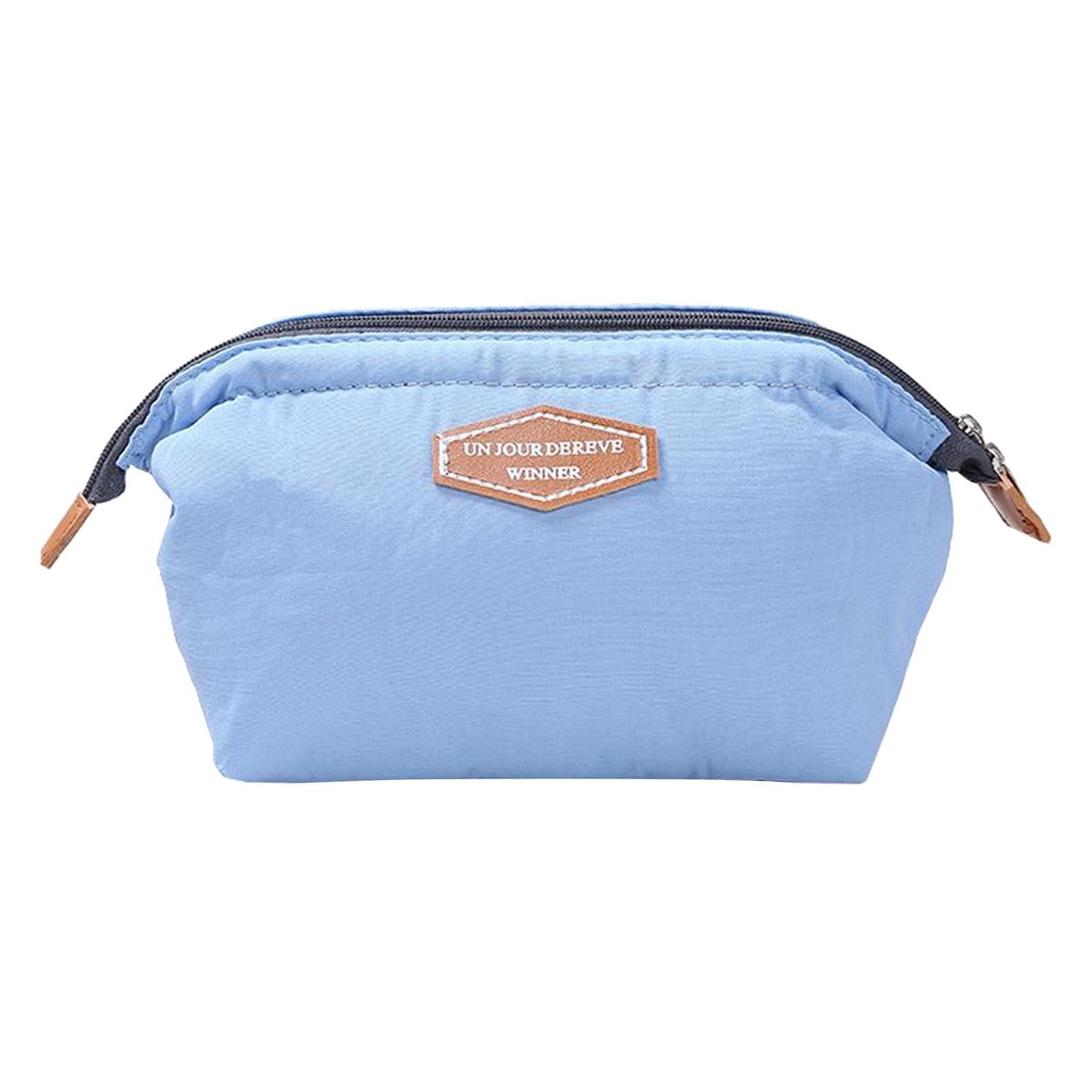 Womens Make Up Bag Small Printed Cosmetic Pouch Funny Cute Wash Bag Toiletry Blue