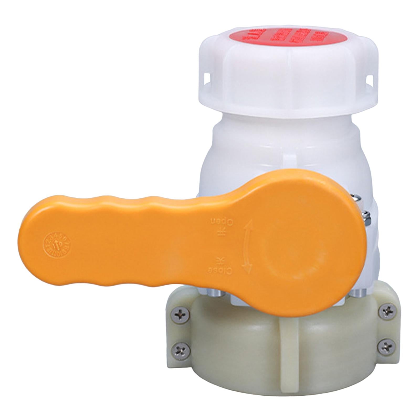 Ibc Tote Tank Adapter Garden Hose Connector Coarse Thread Ball Valve Orange