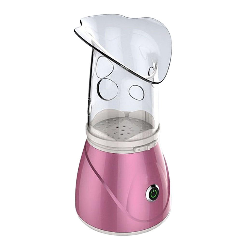 Facial Steamer Nano Cleaner for Facial Sauna Spa BPA Free Pores EU pink
