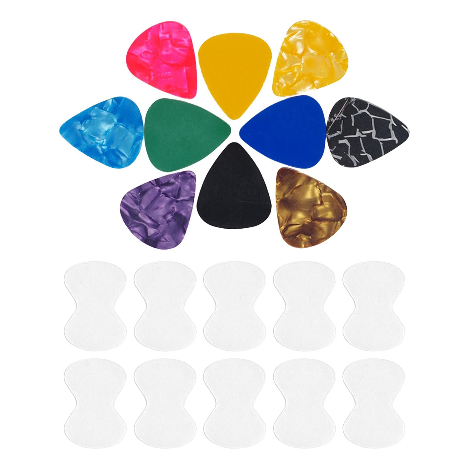 Guitar Pick Non-Slip Grip for Electric Bass Acoustic Guitar Clear 20pcs