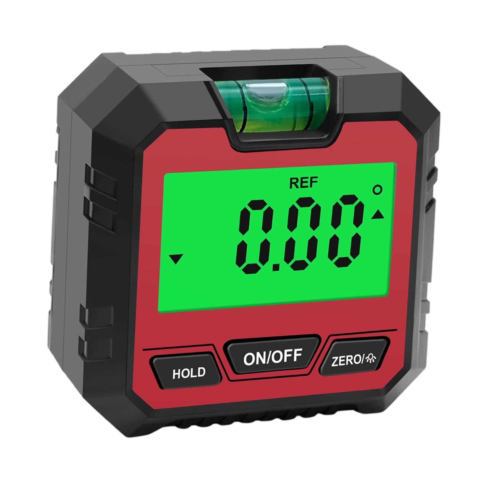 Mini Digital Protractor Measurement Tool for Drilling Machinery Woodworking Red B