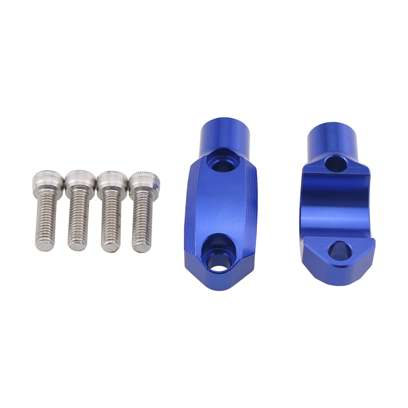 1 Pair Motorcycle Master Cylinder Mirror Clamp for 22mm Handlebar Blue