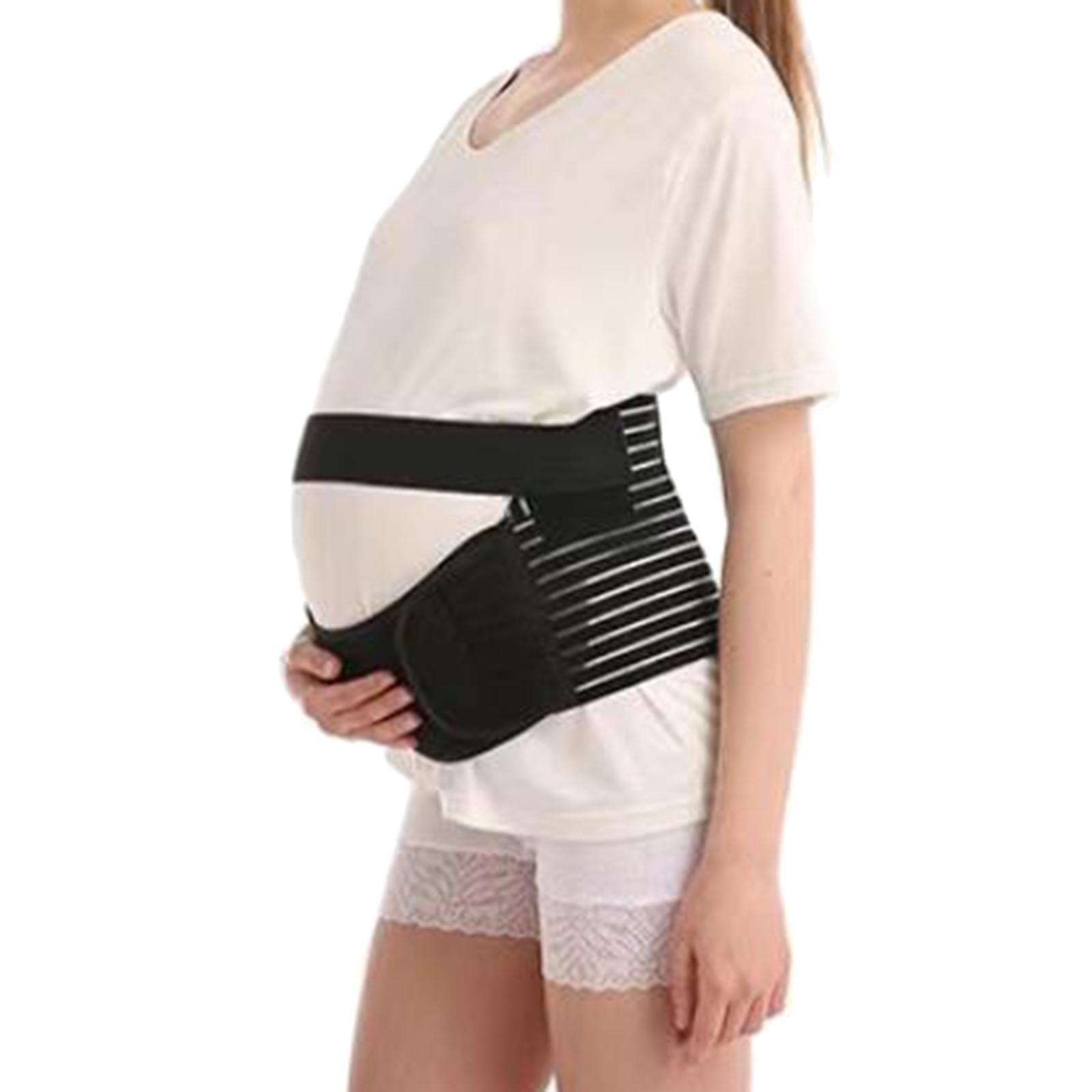 Maternity Belt Waist Back Abdomen Belly Band Black Mesh Style XL 90-120cm
