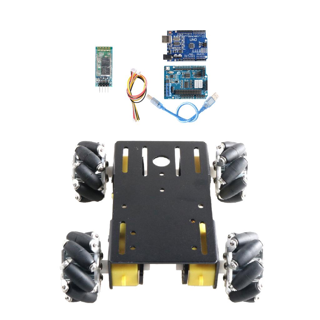 RC Robot Car Chassis with TT motor for Arduino Parts Bluetooth Black 1:120