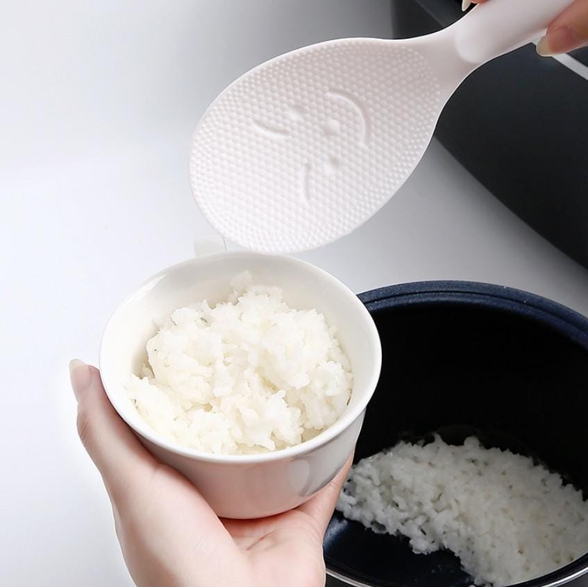 8 PCS Creative Smile Face Rice Spoon Vertical Type Food Grade Kitchen Rice Cooker Spoon