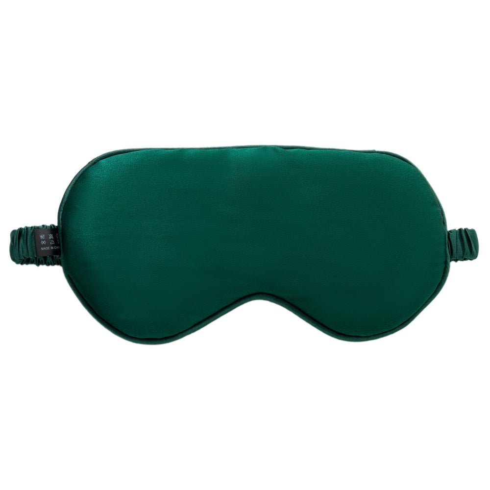 Ultra-Soft Mulberry Silk Sleep Eye Mask Eye Cover Eyeshade - Blackish Green