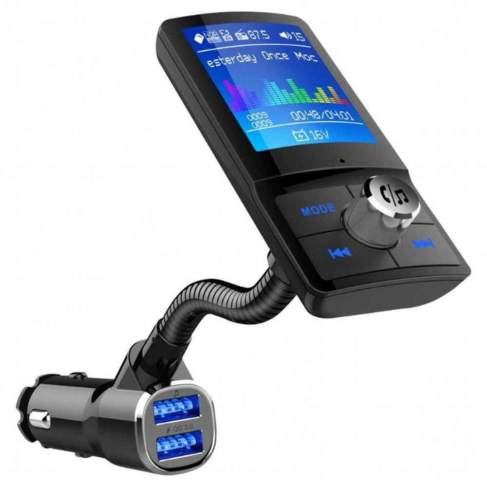 BC43 Car Bluetooth-compatible FM Transmitter MP3 Player QC3.0 USB Charger with LCD Display Screen