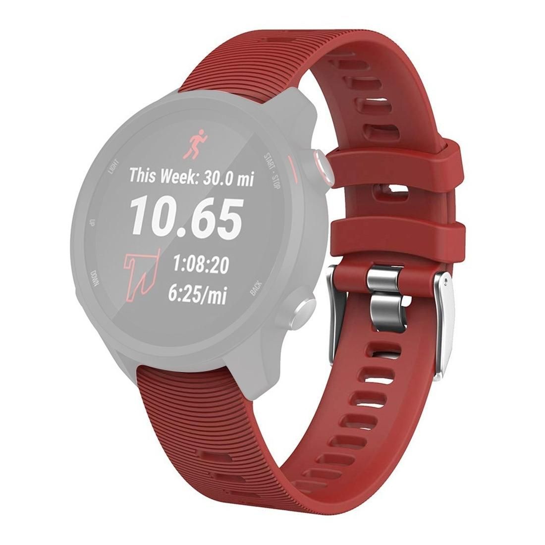 Smart Watch Silicone Wrist Strap Watchband for Garmin Forerunner 245 (Red)