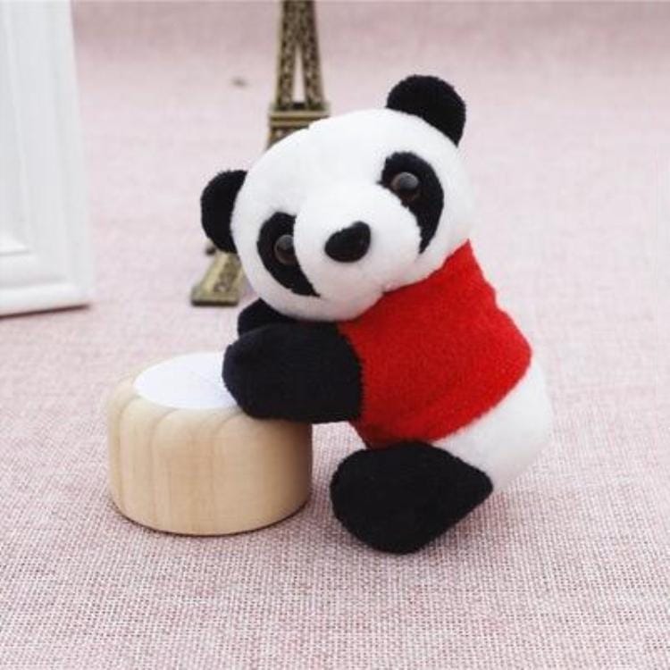 Panda Note Clip Cute Memo Plush Toys Bookmarks Notes Clips Bookmark Letter Paper Clip (Panda With Clothes)