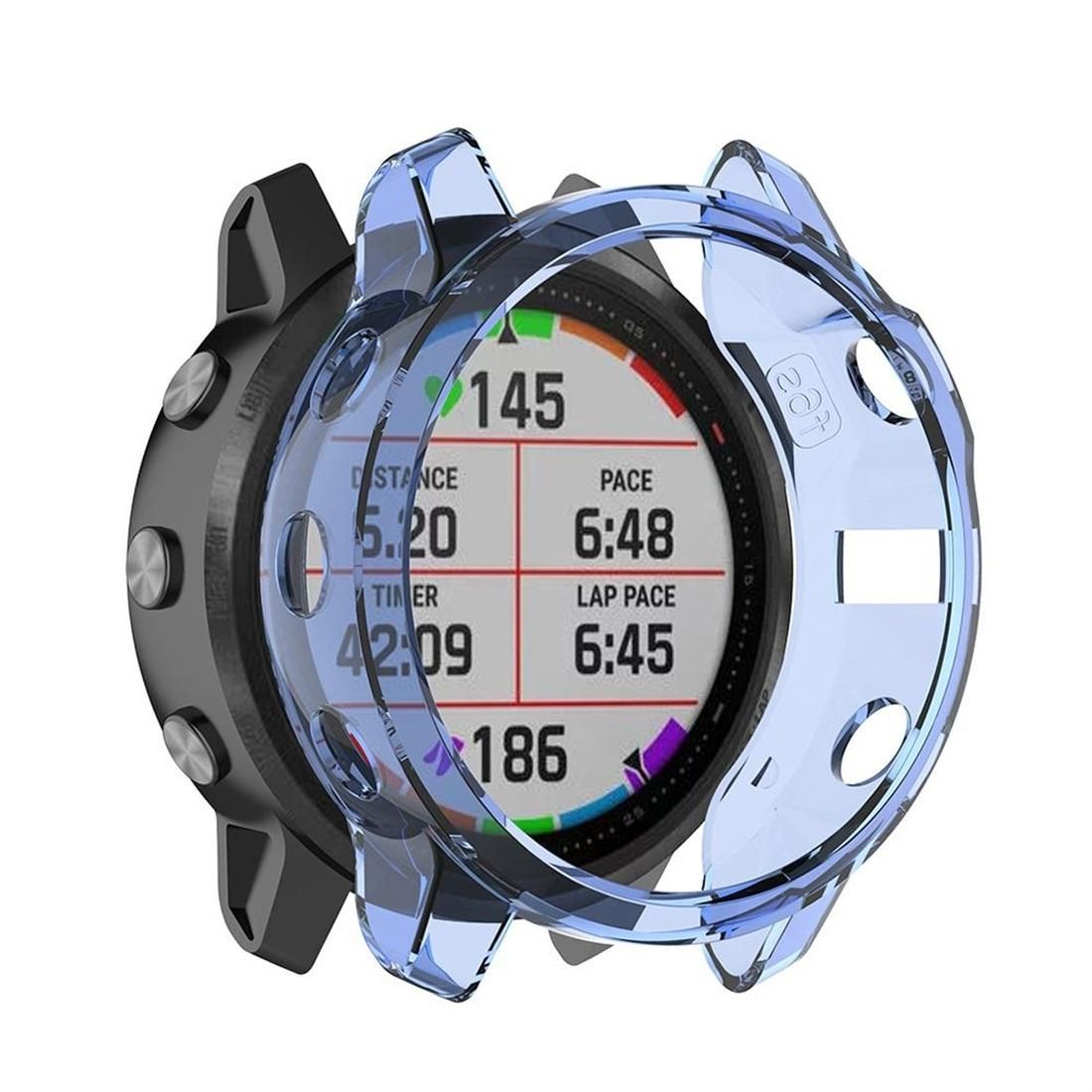 For Garmin Fenix 6s TPU Half Coverage Smart Watch Protevtice Case (Blue)