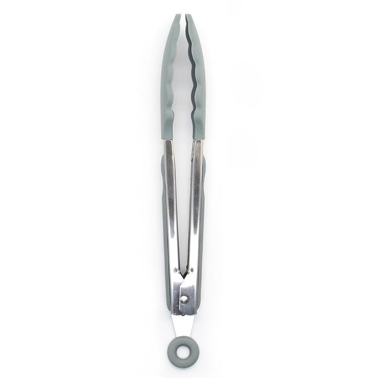 9 Inches Silicone Stainless Steel Handle Food Clip Heat-resistant Cooking Kitchen Tools