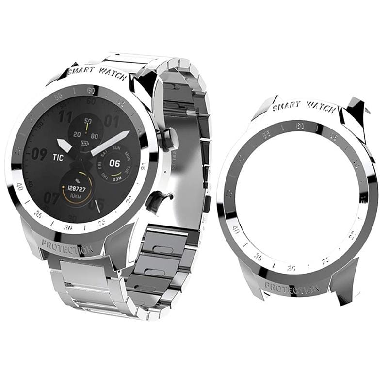 For Tic Watch Pro  Plating PC Protective Case (Silver)