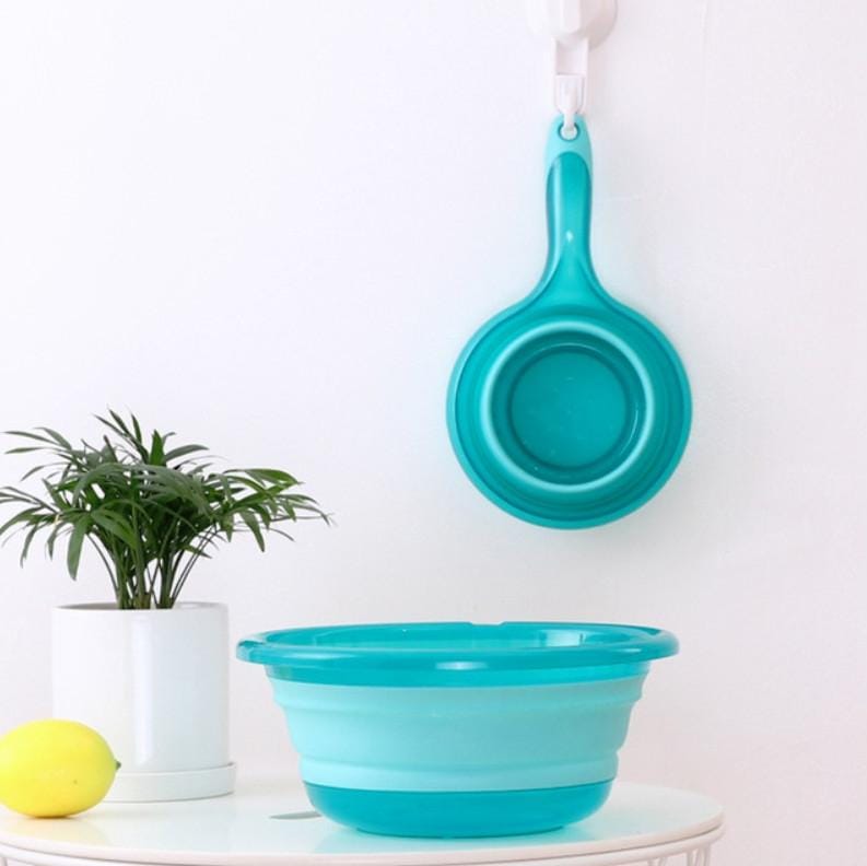 Collapsible Water Scoop Kitchen Large Handle Hangable Water Scoop Random Color Delivery