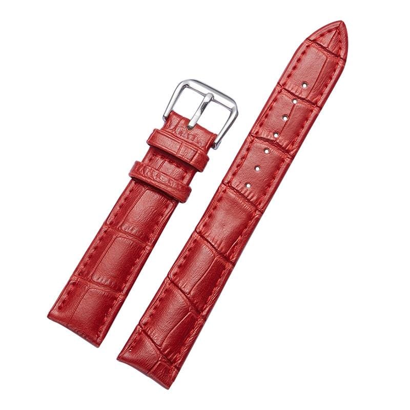 Calfskin Detachable Watch Leather Wrist Strap, Specification: 18mm (Red)