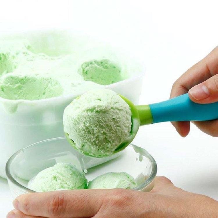 7 PCS Creative Ice Cream Spoon Watermelon Fruit Digging Spoon (Blue)