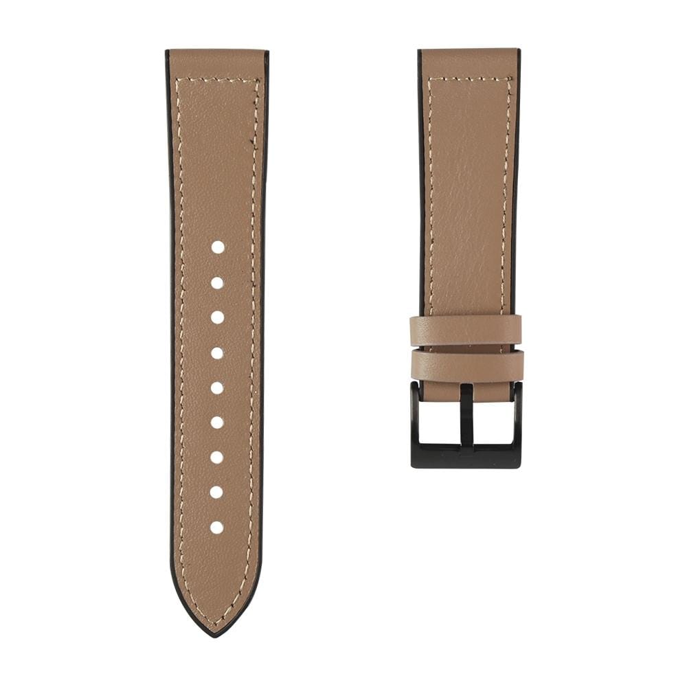 TPU + Leather Replacement Strap Watchband, Size:For Samsung Galaxy Watch 3 41mm (Grey)