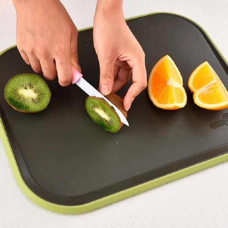 Multifunctional Anti-skid Double-sided Cutting Board Fruit Plastic Cutting Board, Style:Square