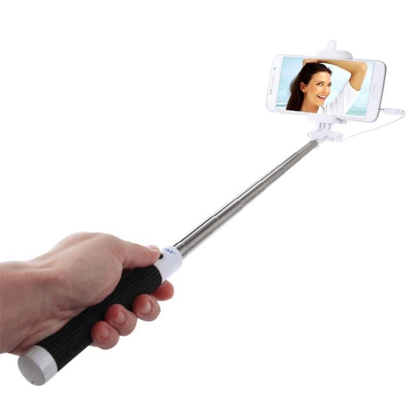 TS900 Portable Wire Controlled Selfie Stick Monopod Extendable Handheld Holder, Max Length: 80cm (Black)