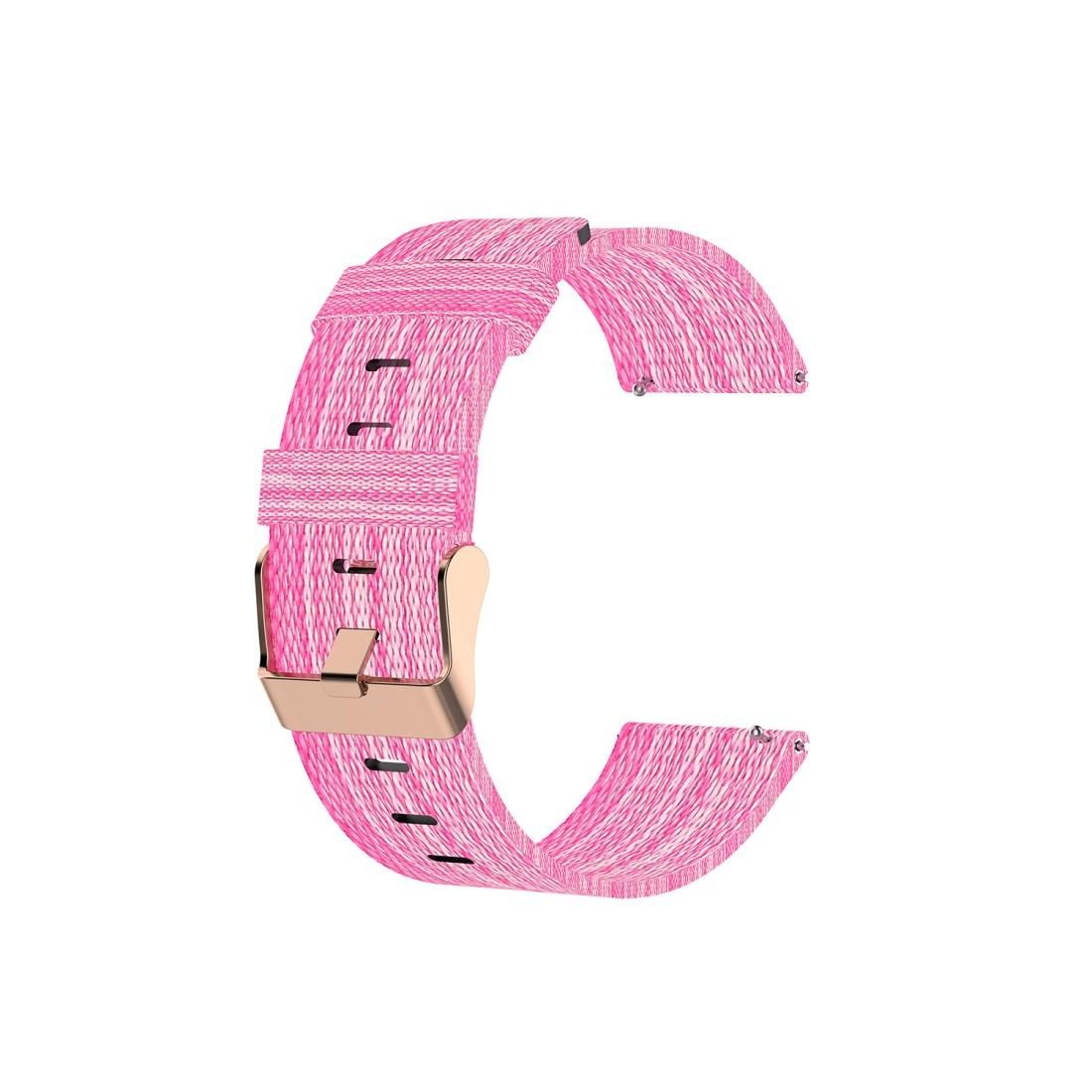 For Galaxy Watch 42mm Nylon Canvas Strap (Pink)