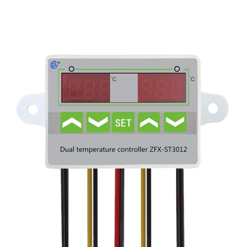 ST3012 Microcomputer Intelligent Temperature Controller Dual Temperature Dual Control Electronic Temperature Controller, Voltage:220V