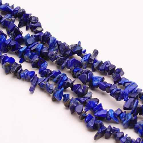 4-9mm Exquisite Elegant Lapis Lazuli Chip Gemstone Loose Beads Strand For Jewellery Necklace Bracelet Making DIY Blue