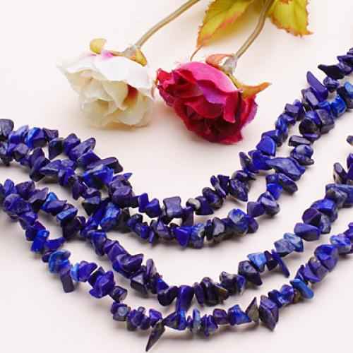 4-9mm Exquisite Elegant Lapis Lazuli Chip Gemstone Loose Beads Strand For Jewellery Necklace Bracelet Making DIY Blue