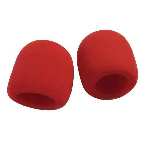 2PCS Microphone Foam Cover - Red