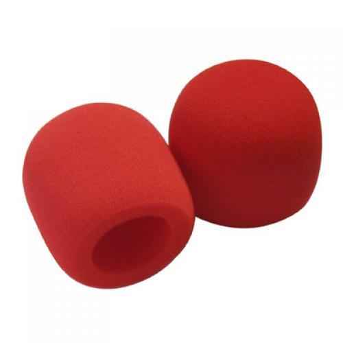 2PCS Microphone Foam Cover - Red