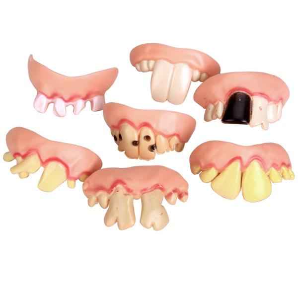 5Pcs Funny Gift Costume Party Ugly Gag Fake Teeth