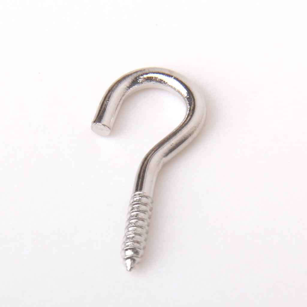 50pcs Screw Hook Eye Silver