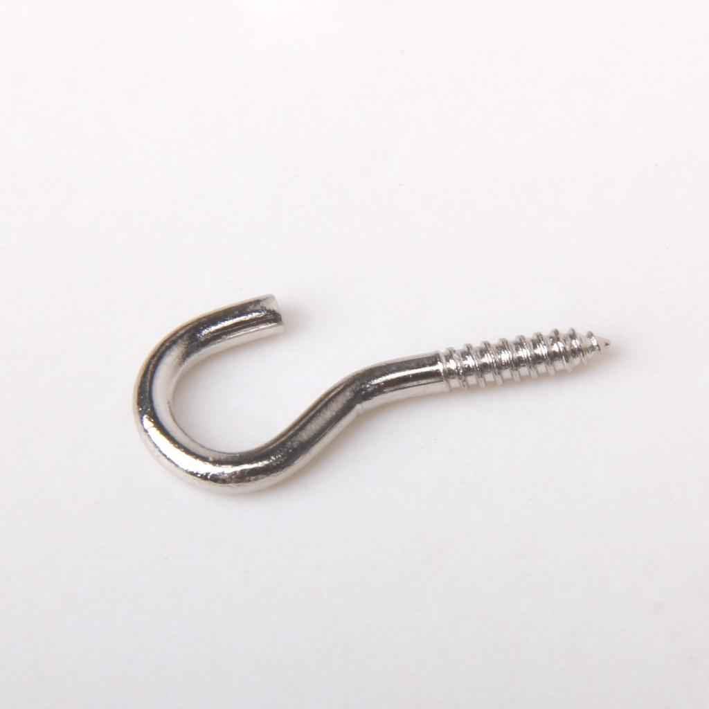 50pcs Screw Hook Eye Silver