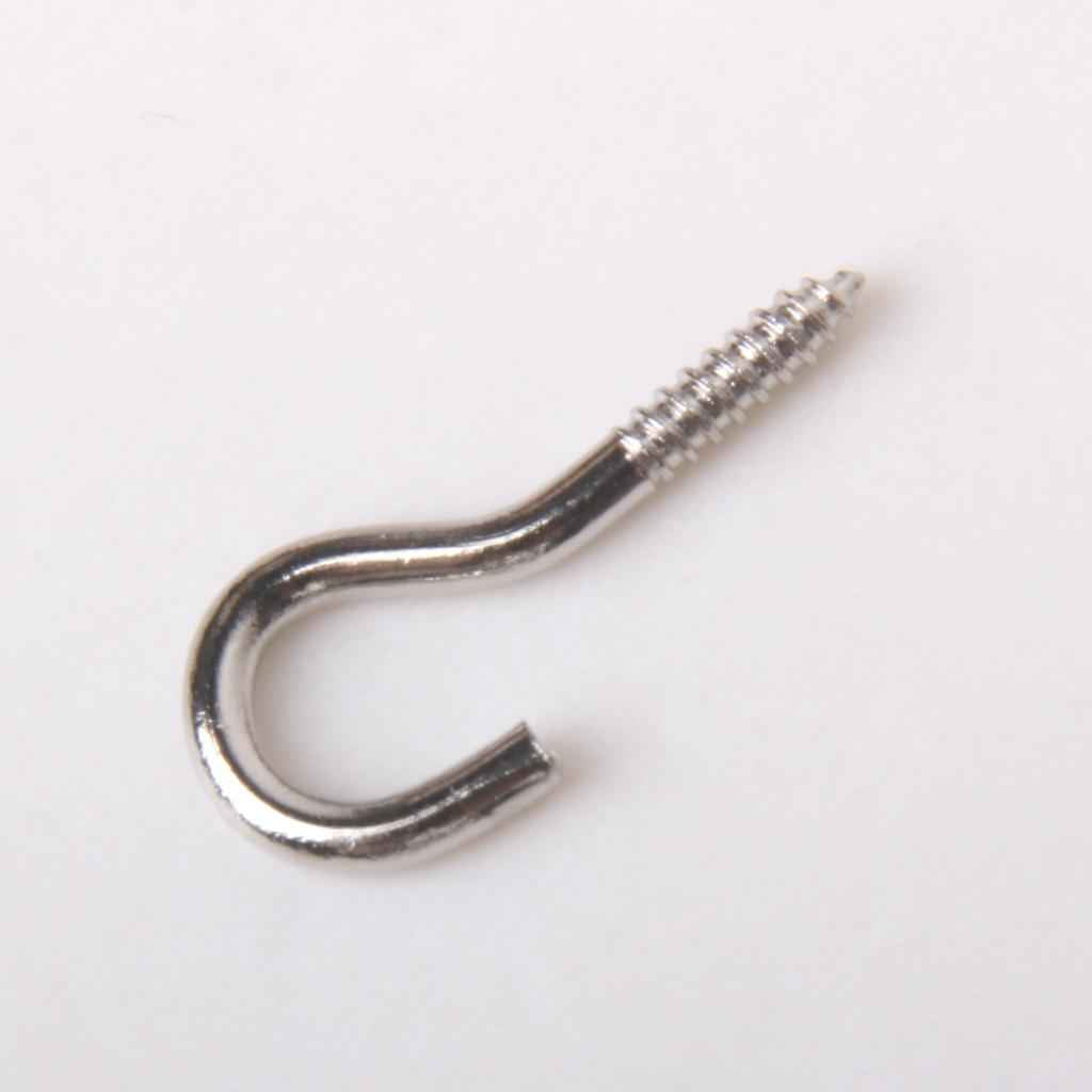 50pcs Screw Hook Eye Silver