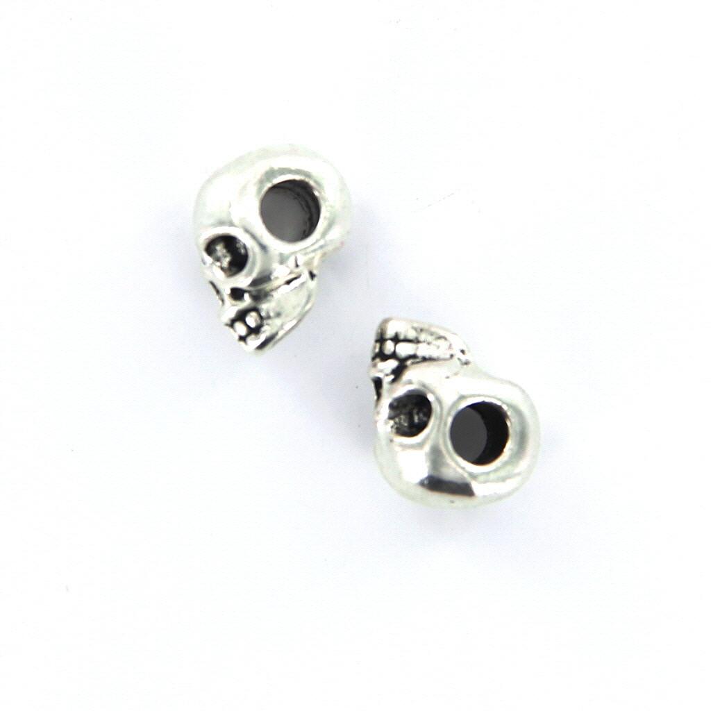 20pcs Swivel Trigger Snap Hooks Retro Skull Spacer Beads Jewelry Making