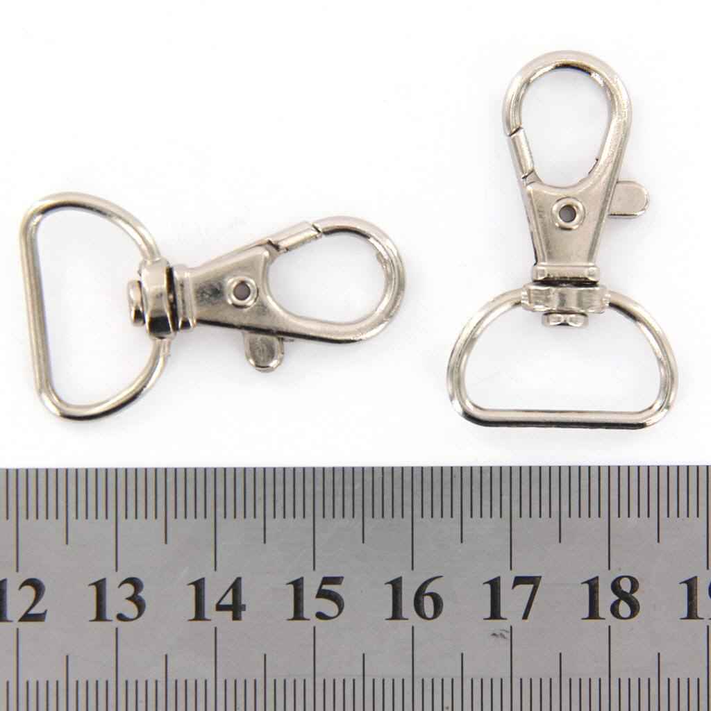 10pcs Swivel Trigger Snap Hooks Silver 23mm x 38mm
