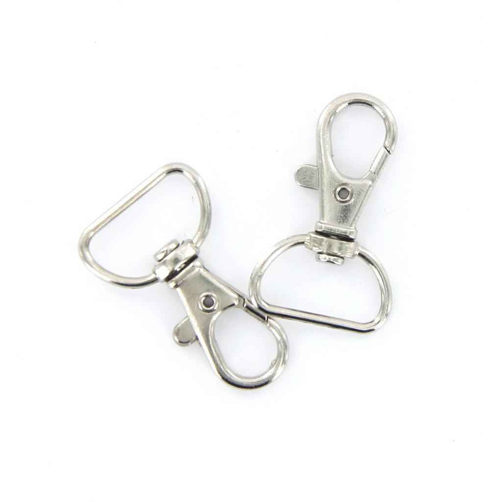 10pcs Swivel Trigger Snap Hooks Silver 23mm x 38mm