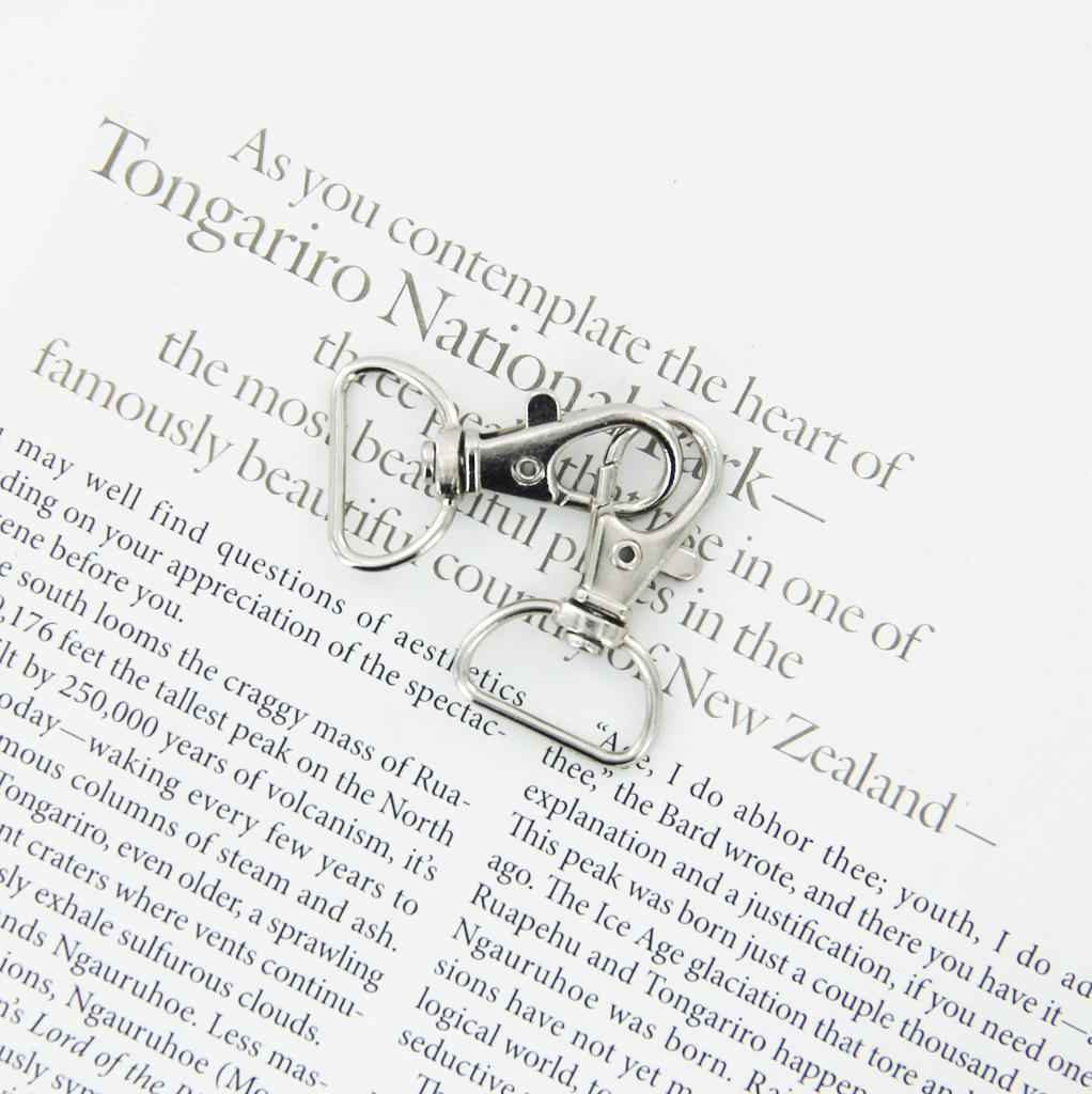 10pcs Swivel Trigger Snap Hooks Silver 23mm x 38mm