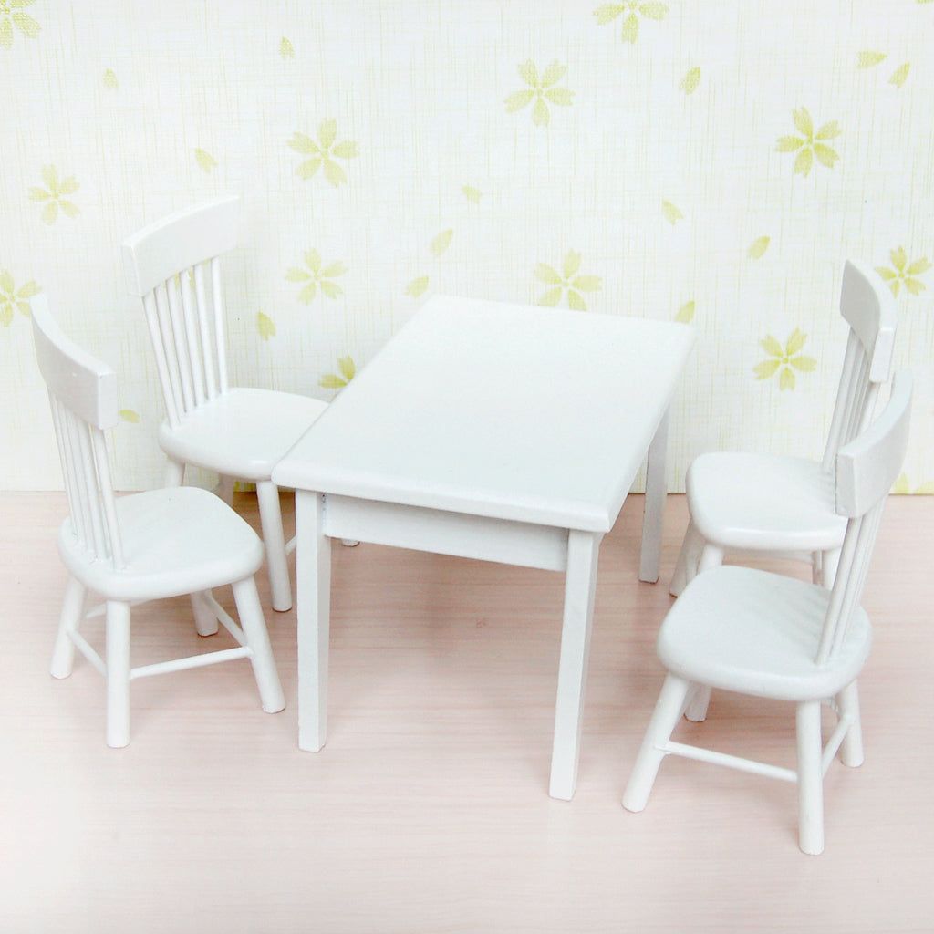 1/12 Dollhouse Miniatures Kitchen Furniture Set Fridge Table Chair Models