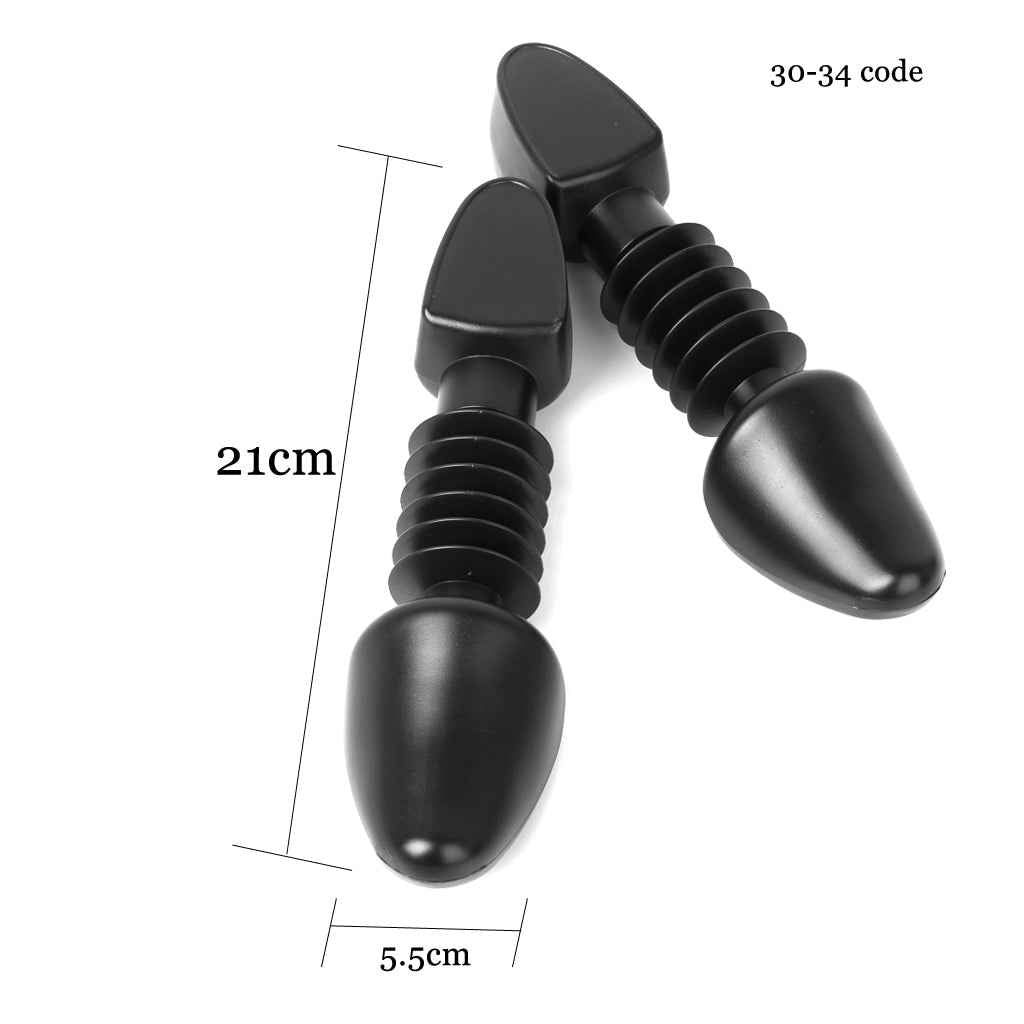 Footful 1 Pair Kids Shoes Trees Stretcher Shaper Plastic Spring for US Size 12.5-3 Black