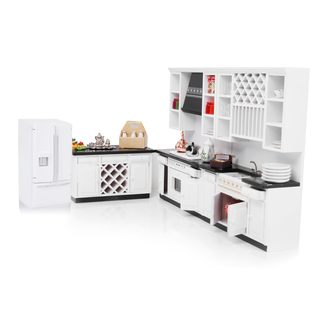 1/12 Dollhouse Miniature Furniture Wooden Kitchen Set & Food Board Accs 3pcs
