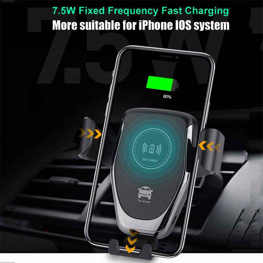 Q12 10W Car Air Vent Mount Gravity Phone Holder Wireless Charger Cellphone Charging Stand