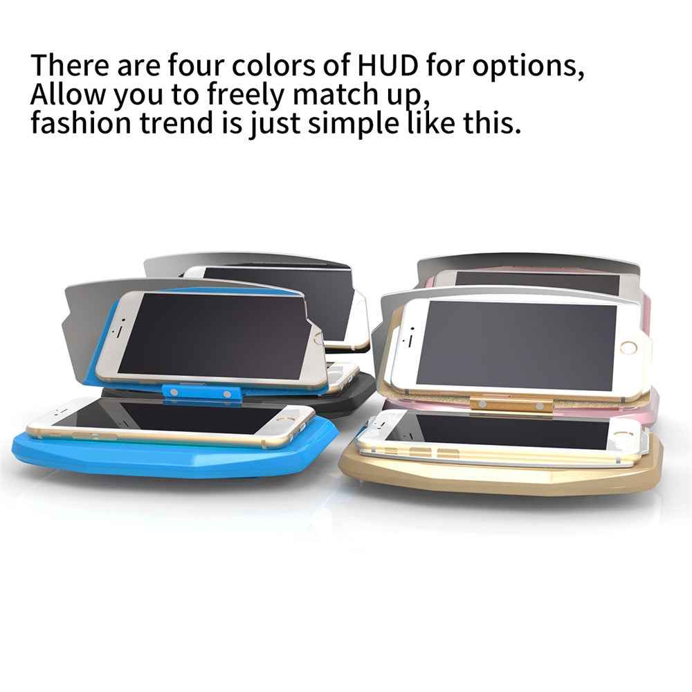 Car Head Up Display HUD Car Cell Phone GPS Navigation Image Reflector Holder - Black