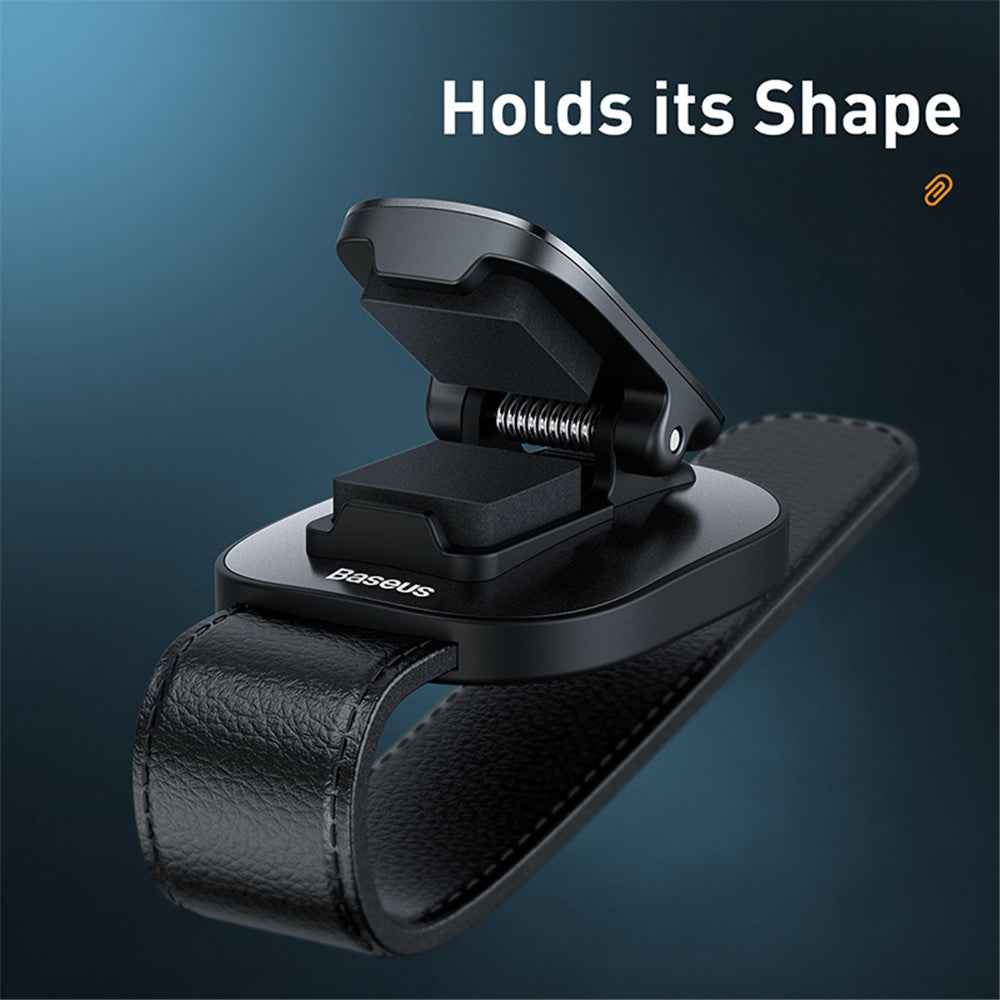 BASEUS Quality Vehicle Eyewear Clip Adhesive Eyeglasses Holder [Clip Design] - Black