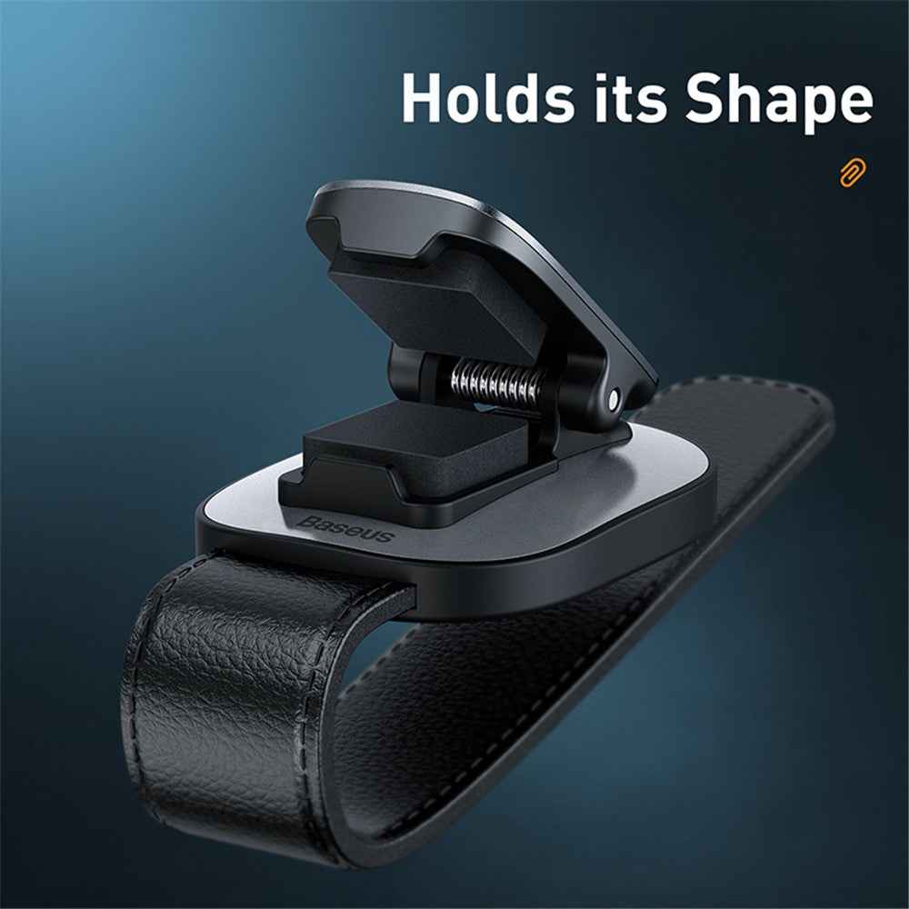 BASEUS Quality Vehicle Eyewear Clip Adhesive Eyeglasses Holder [Clip Design] - Silver